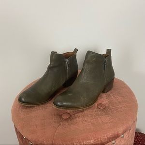 Lucky Brand Booties Olive color Size 6.5 Leather Upper